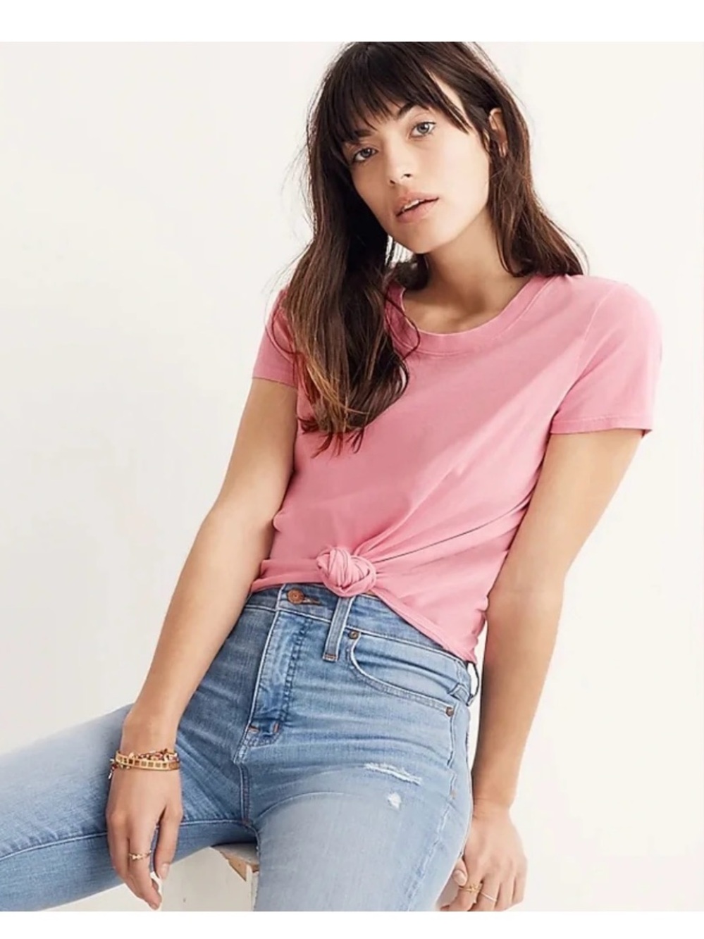 madewell knotted tshirt
